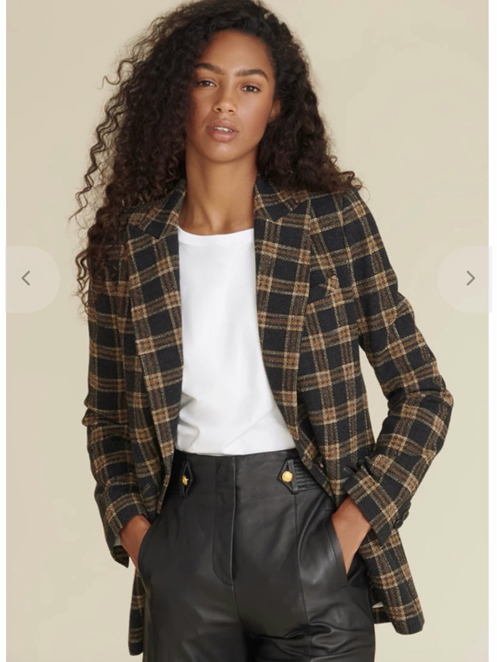 Veronica Beard Oria Dickey Jacket Black Natural Plaid NWT | Size 8